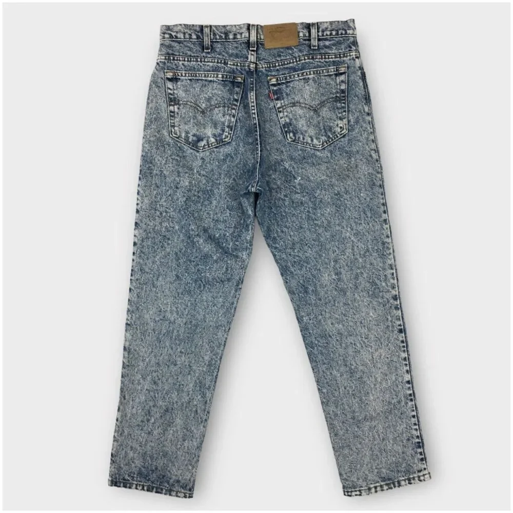 Vintage Levis 540 Jeans Mens Size 34x29‎ Made In USA Blue Acid Wash Blue Denim